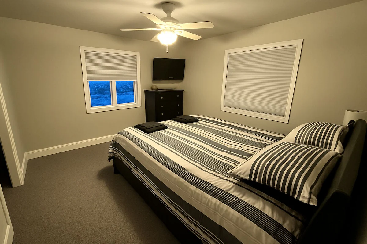 Corner room overlooking the front yard